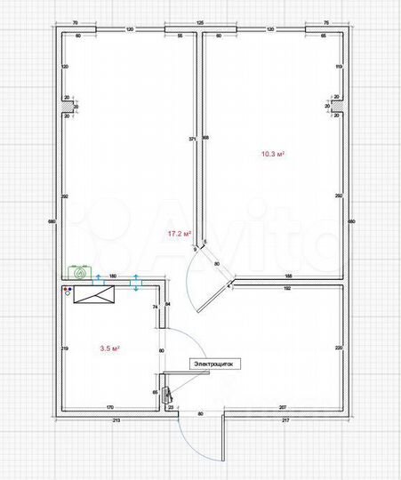 1-к. квартира, 34 м², 1/4 эт.