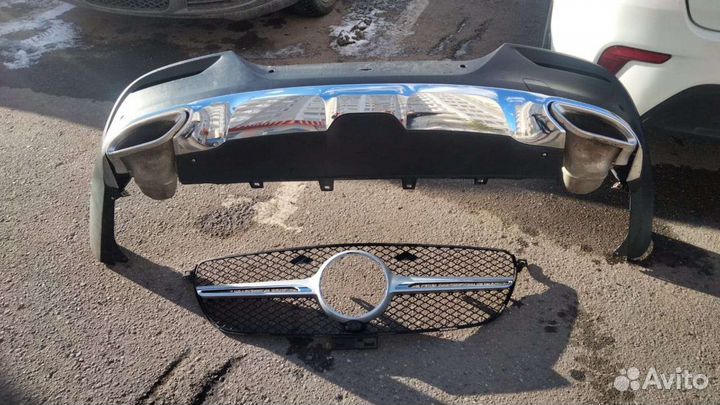 Нижняя часть бампера Мерседес