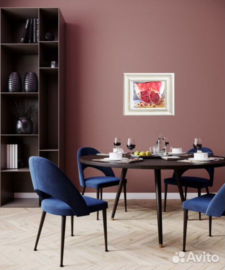 Картина натюрморт с гранатами