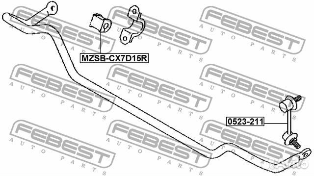 Втулка стабилизатора mazda CX-7 15мм зад