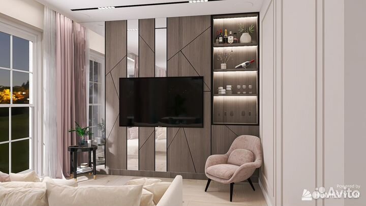 3d дизайн визуализация интерьера