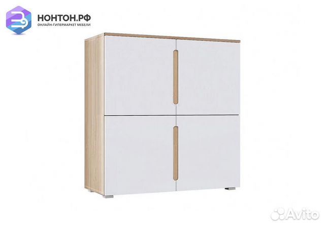 Тумба Ким белый глянец / сонома