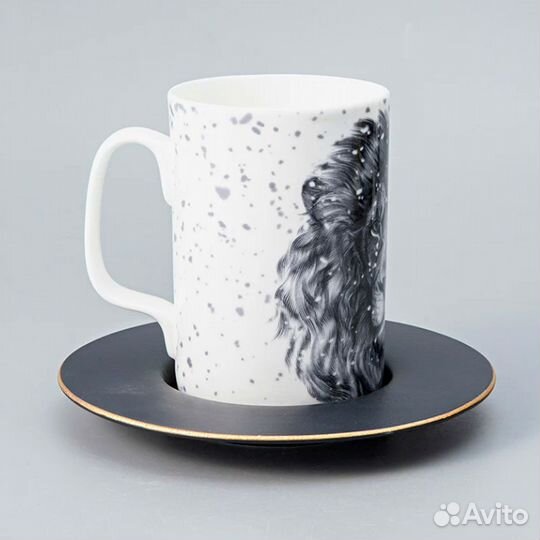 Бокал ифз с блюдцем и крышкой Тотем Лев