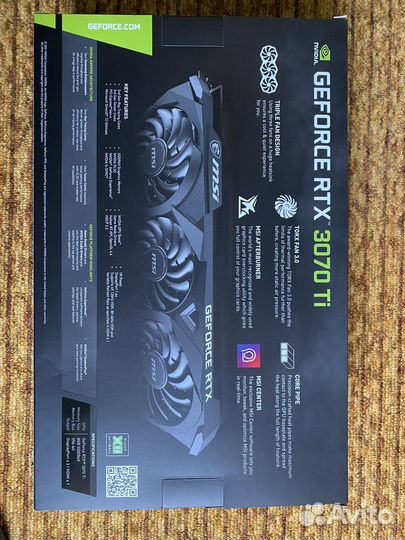Видеокарта msi rtx 3070 ti ventus 3x 8gb oc