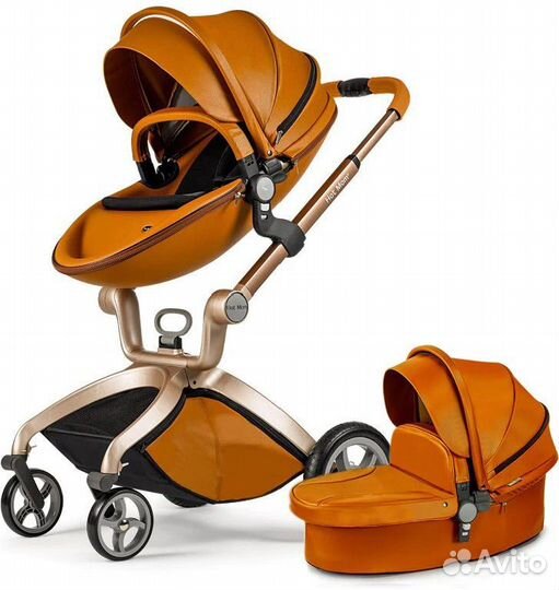 Коляска 2 в 1 эко кожа