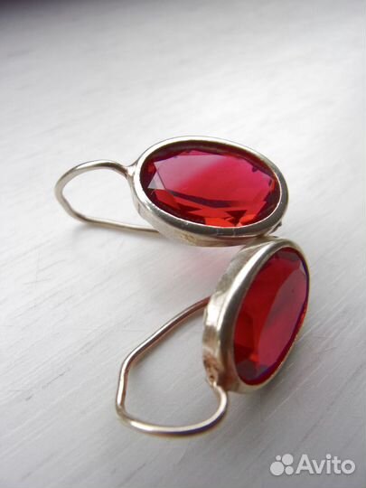 Серебряные серьги винтаж, СССР