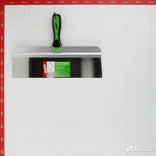 Шпатель фасадный 350 мм с эргономичной ручкой и ши