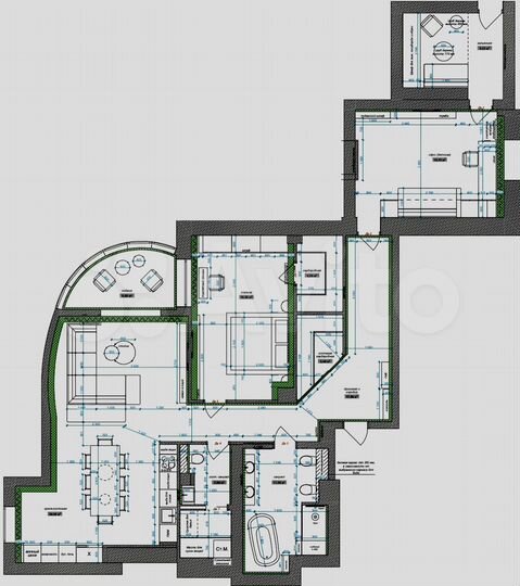 3-к. квартира, 121 м², 14/24 эт.