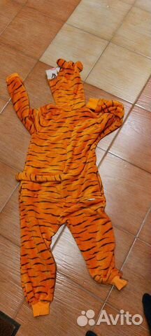 Пижама кигуруми/маскарадный костюм тигра