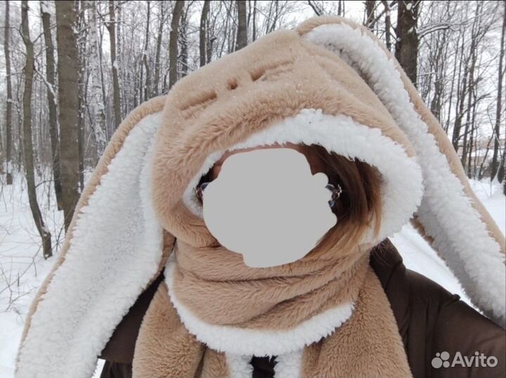 Шапка с ушками кролика зайца