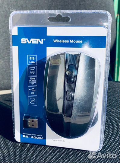 Мышь компьютерная беспроводная Sven, USB, новая