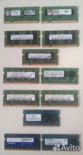 Память SO dimm DDR1/DDR2/DDR3 для ноутбука