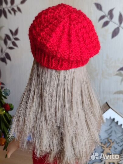 Шапочка - берет для куклы