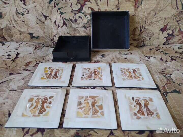 Перламутр подставки винтаж