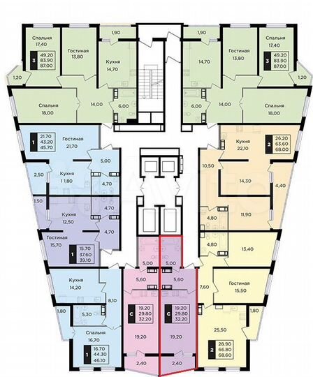 Квартира-студия, 32,2 м², 7/24 эт.