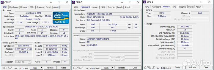Компьютер i3/HDGraphics2500/SSD128/HDD500/8GB RAM