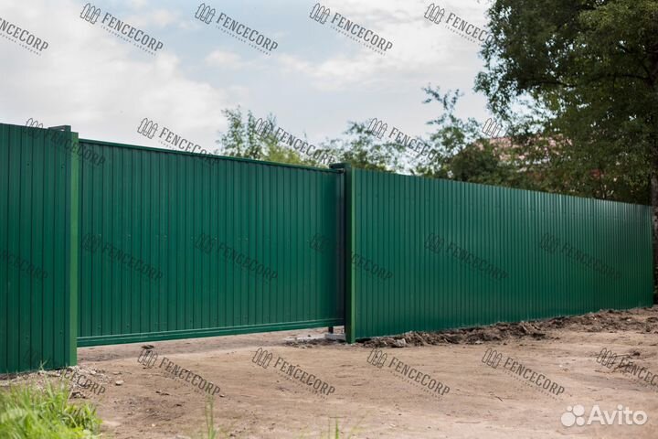 Ворота откатные из профлиста