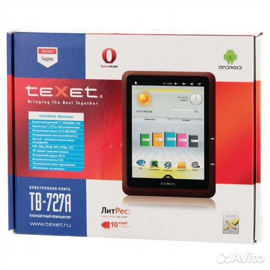 Электронная книга texet на запчасти