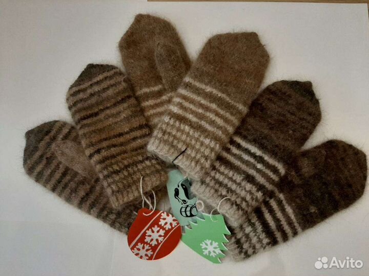 Варежки и из собачьей шерсти