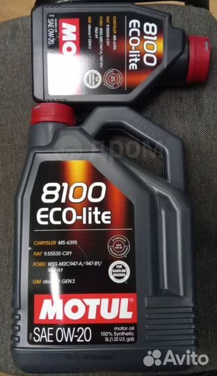 Масло Motul 8100 Eco-Lite 0W-20 Synth 5l + 1l