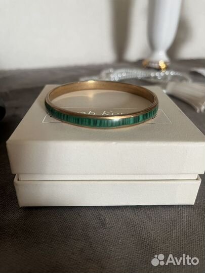 Браслет женский бронза малахит