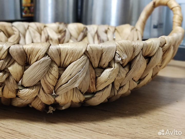 Корзина плетёная тарелка