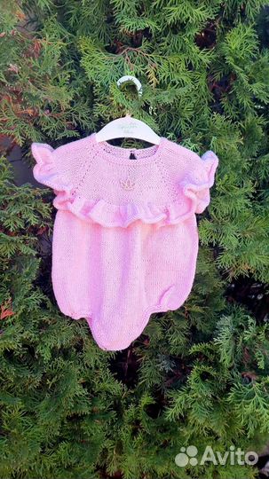 Вязаный ромпер, ручная работа