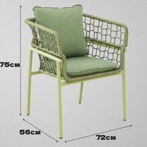 Кресло Drigani Green оливковое с зеленым 72х56х75 см, Красногорск