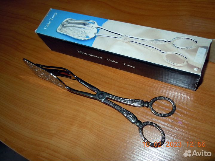 Ложки десертные мнц (нейзильбер) и щипцы