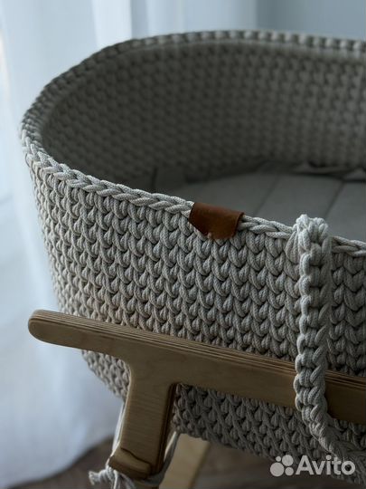 Детская люлька колыбель плетеная