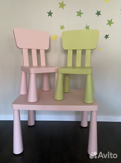 Стол и два стула Икеа Маммут