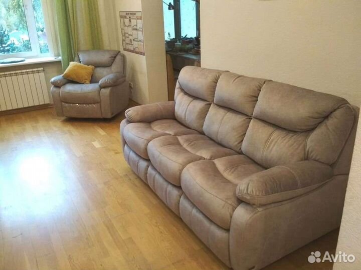 Диван Инфинити эк 3-х местный с 2-мя реклайнерами