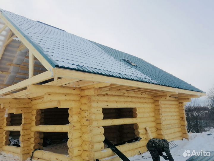 Срубы из рубленного бревна