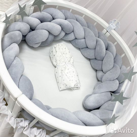 Бортик коса в кроватку (на заказ)