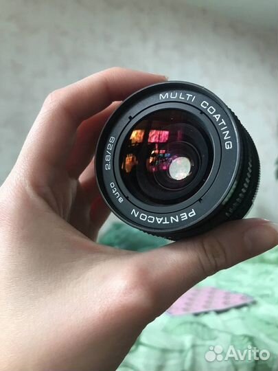 Объектив pentacon auto 29mm 2.8 m42-canon EF