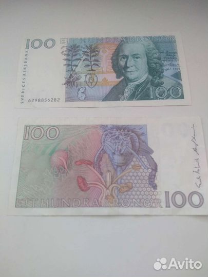 Банкнота Швеция 100 крон.коллекционная