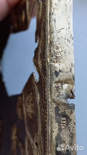 Икона иоанн воин серебро 84 проба 1776 год 9.5Х11