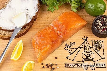 Полустейки лососевых пород рыб свежемороженые