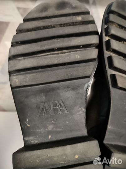 Ботинки Челси р-р 42, кожаные, zara