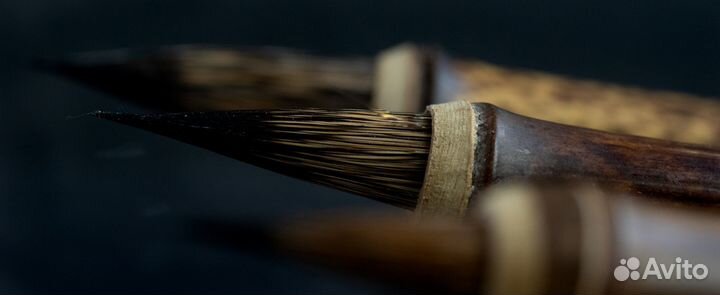 Кисть для каллиграфии,фиолетовый бамбук