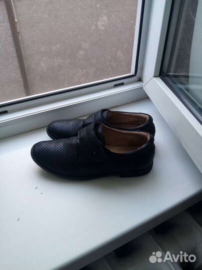 Кожаные туфли для мальчика 36 размер