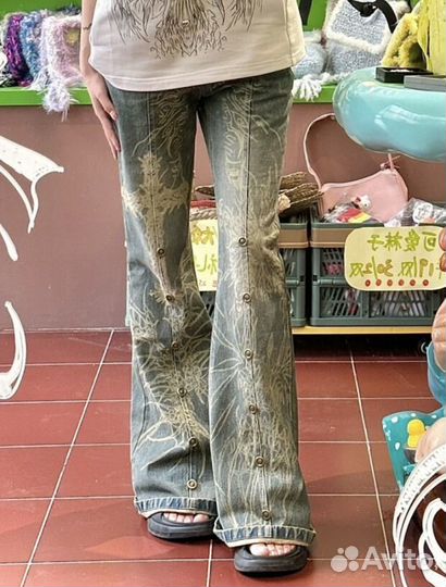 Джинсы клеш y2k