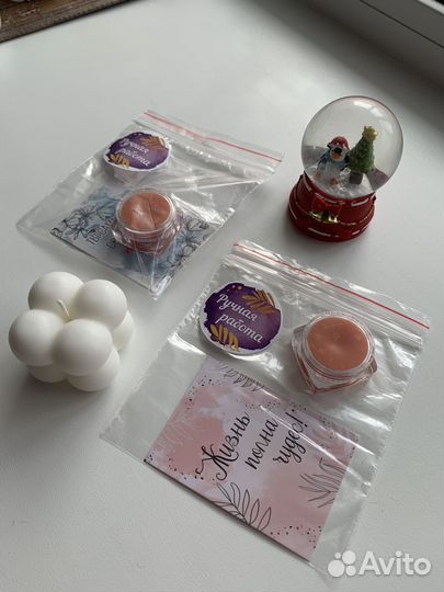 Мыло ручной работы Роза и бальзам для губ