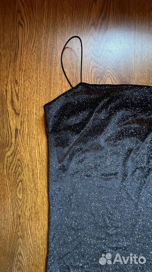 Платье бархатное блестящее 48