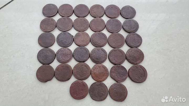 Монеты пятаки пять копеек клад 1763 - 1792 гг