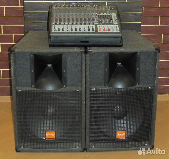 Колонки EVM QS153 1400W Pro 2шт Активный микшер