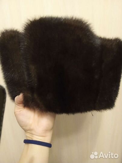 Норковая шапка мужская ушанка(обманка)