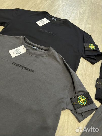 Мужской летний костюм Stone Island oversize