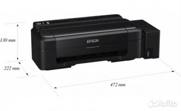 Принтер Epson L132 с оригинальной снпч и чернилами