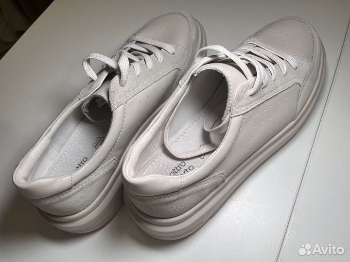 Кеды натаральная кожа серые 40